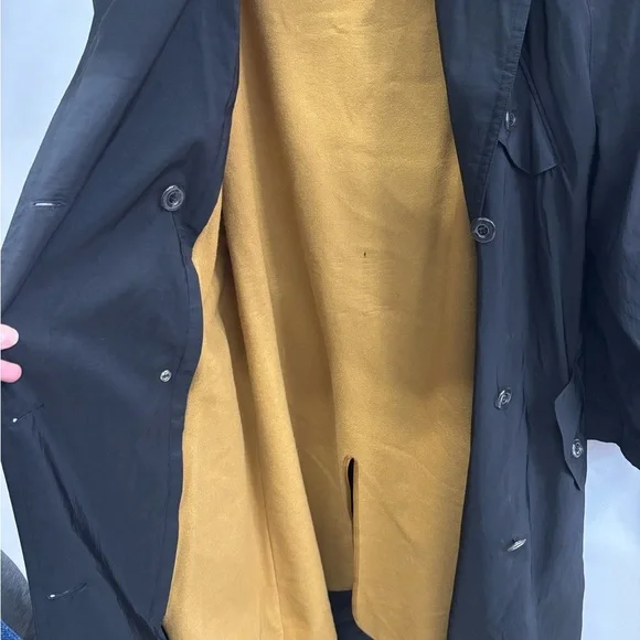 JONES NEW YORK Women's Black Trench Coat With Removable Inside Layer - Picture 8 of 12